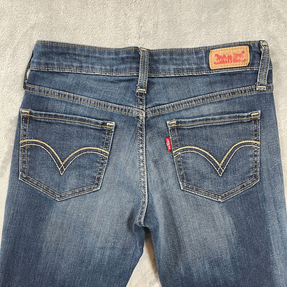 Levis Jeans Womens 24x32 518 Superlow Bootcut Medium Wash Low Rise Denim Flare - Picture 6 of 7